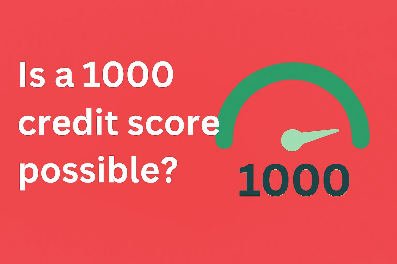 Is a 1000 credit score possible?